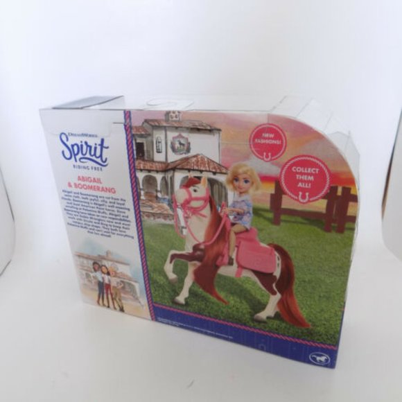 Dream Works Just Play Spirit Riding Free Abigail + Boomerang Horse Toy Doll Set - Picture 4 of 6